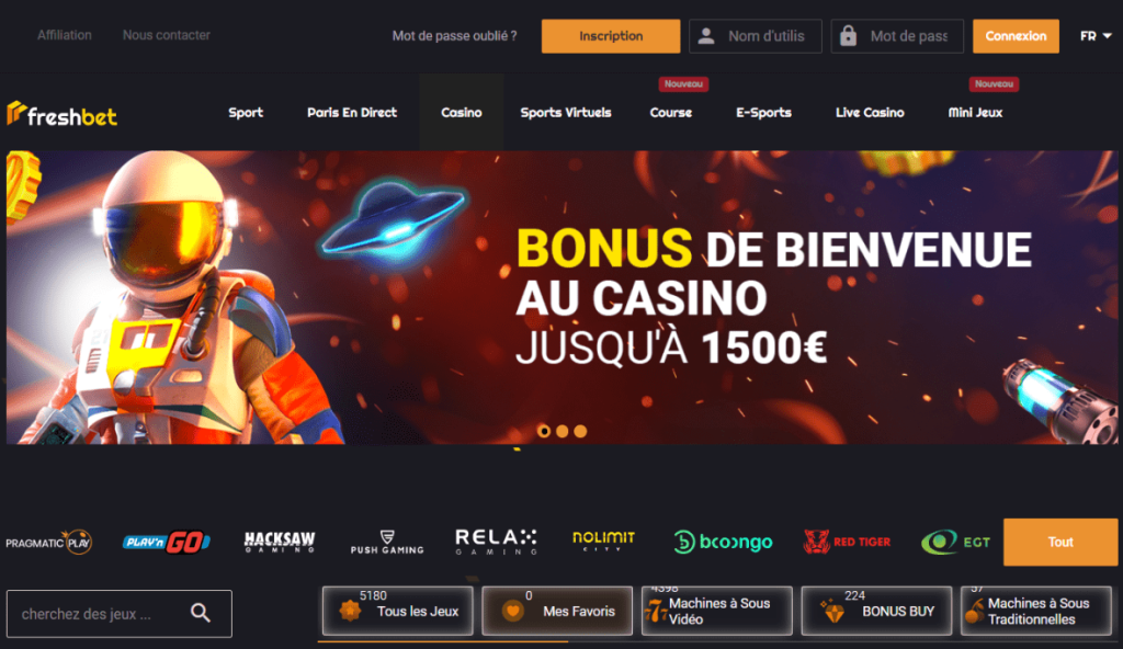 Bienvenue au casino Freshbet en France.