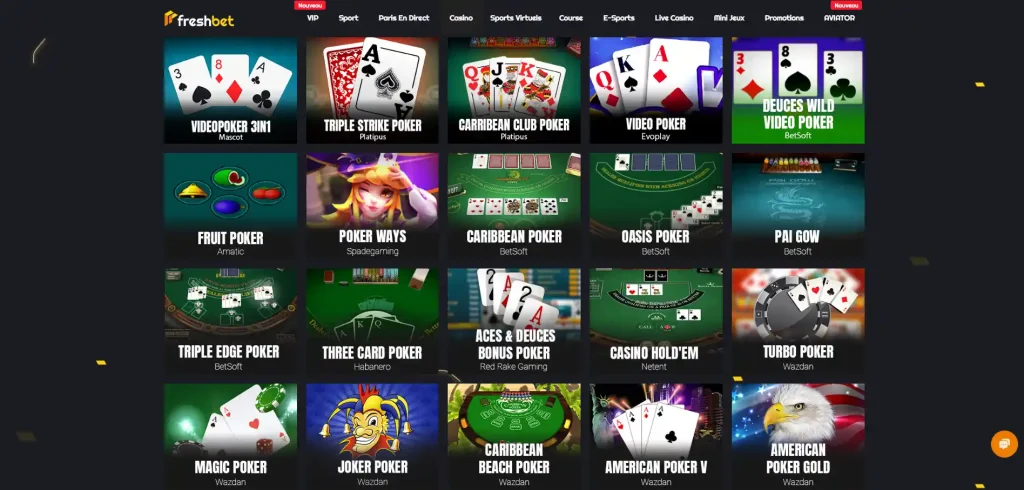 Freshbet Poker.