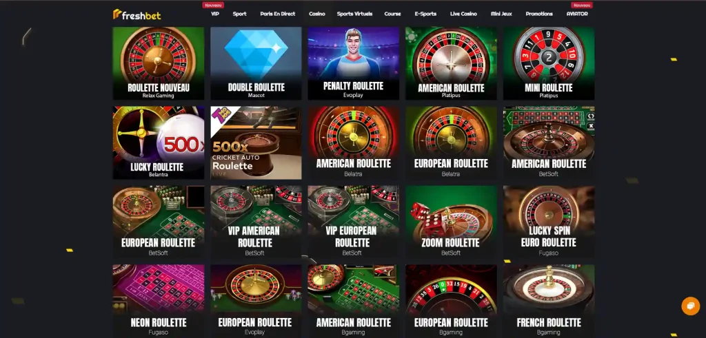 Freshbet Roulette.